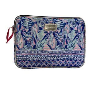 NWOT Lilly Pulitzer Zip-Around Laptop Sleeve Notebook Tablet 13x10 Padded Bag Sc